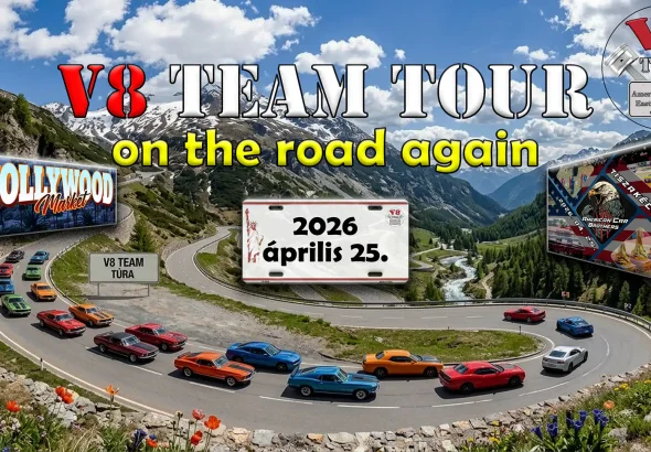 V8 Team áprilisi túra,Tiszakécske, american car brothers, hollywood madness, hollywood market